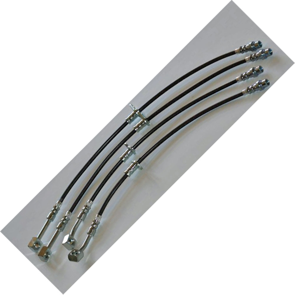 J&M 2010-2015 Chevrolet Camaro V8/Pontiac Firebird Front & Rear Stainless Steel Brake Hose Kit (Part #22570)