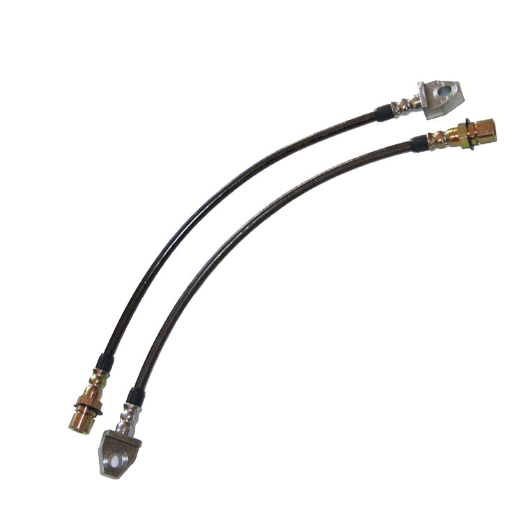 J&M Products 1994-1998 Ford Mustang Cobra Front Stainless Steel Brake Hose Kit (Part #22518)