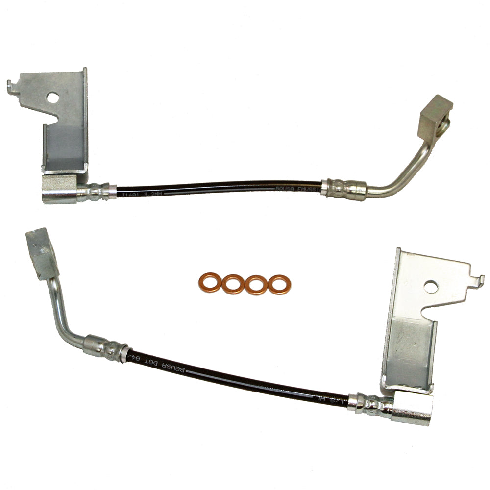 J&M Products 1994-1995 Ford Mustang Rear Stainless Steel Brake Hose Kit (Part #22520)