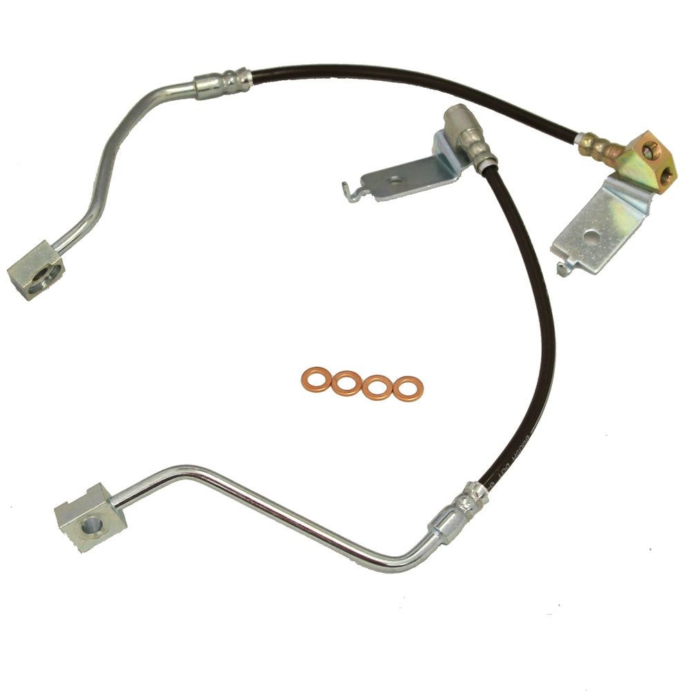 J&M Products 1996-1998 Ford Mustang Rear Stainless Steel Brake Hose Kit (Part #22521)