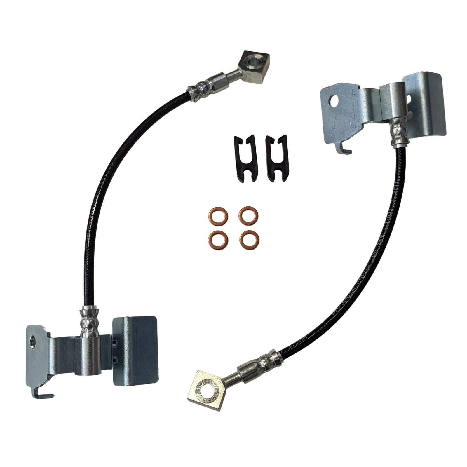J&M 2013-2014 Ford Mustang GT500 Rear Stainless Steel Brake Hose Kit (Part #22535R)