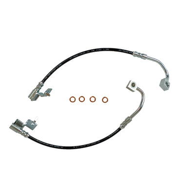 J&M 2015-2023 Ford Mustang GT/EcoBoost Front Stainless Steel Brake Hose Kit (Excl. MagneRide) (Part #22560F)