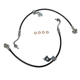 J&M Rear Stainless Steel Braided Brake Line Kit for 2024+ Ford Mustang S650 - Non-Brembo (Part #22562-B) - Black outer cover