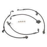 J&M Full Front + Rear Stainless Steel Braided Brake Line Kit for 2024+ Ford Mustang S650 - Non-MagneRide & Non-Brembo (Black or Clear Cover) (Part #22565)