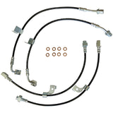 J&M 2018-2023 Ford Mustang GT/EcoBoost/Mach 1 With MagneRide Front & Rear Stainless Steel Brake Hose Kit (Part #22590)