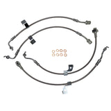 2024+ Ford Mustang S650 Full Front + Rear Stainless Steel Braided Brake Line Kit - MagneRide & Non-Brembo (Black or Clear Cover) (Part #22592)