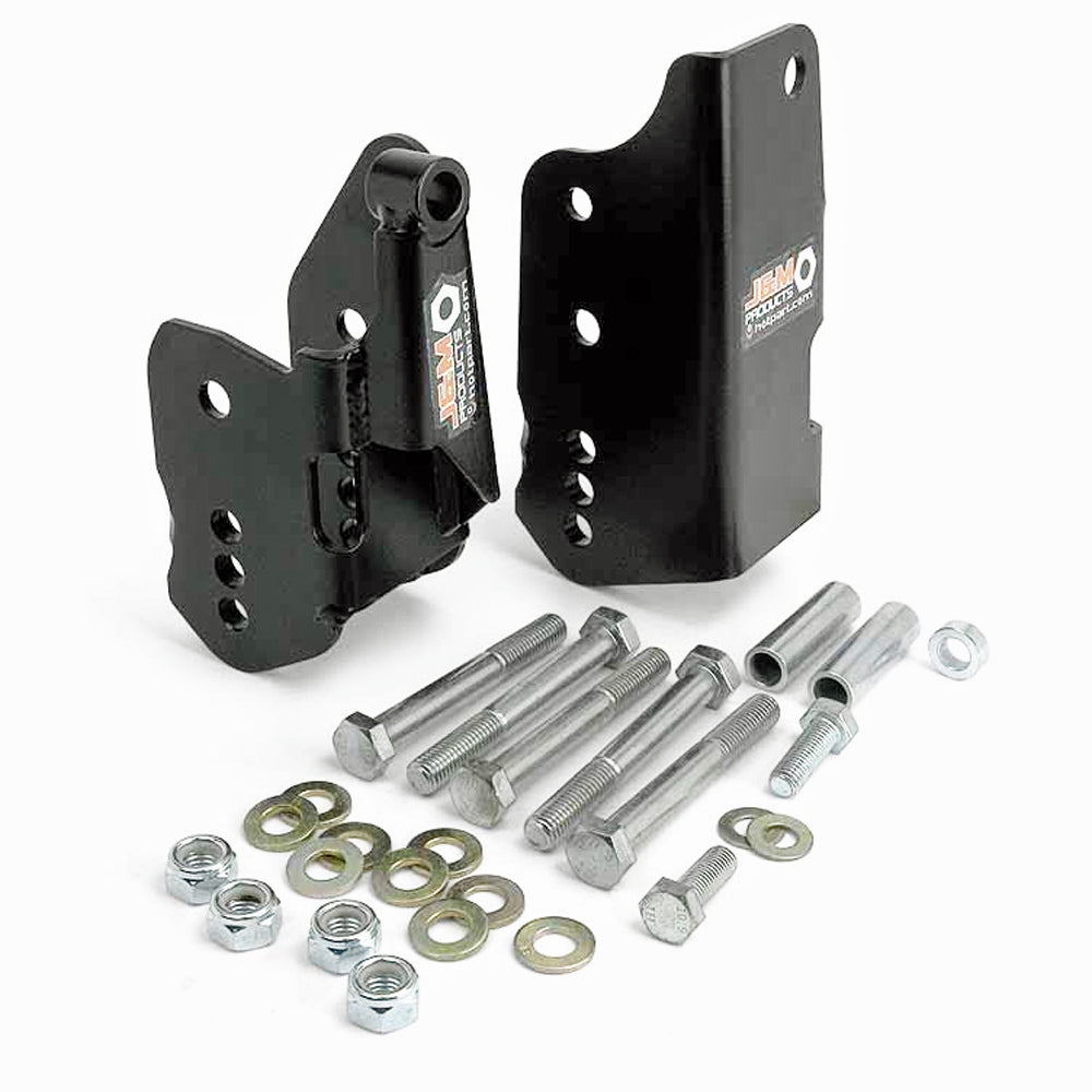 J&M Products 2005-2014 S197 Ford Mustang Lower Control Arm Relocation Brackets - Bolt-In Steel (Part #23885)
