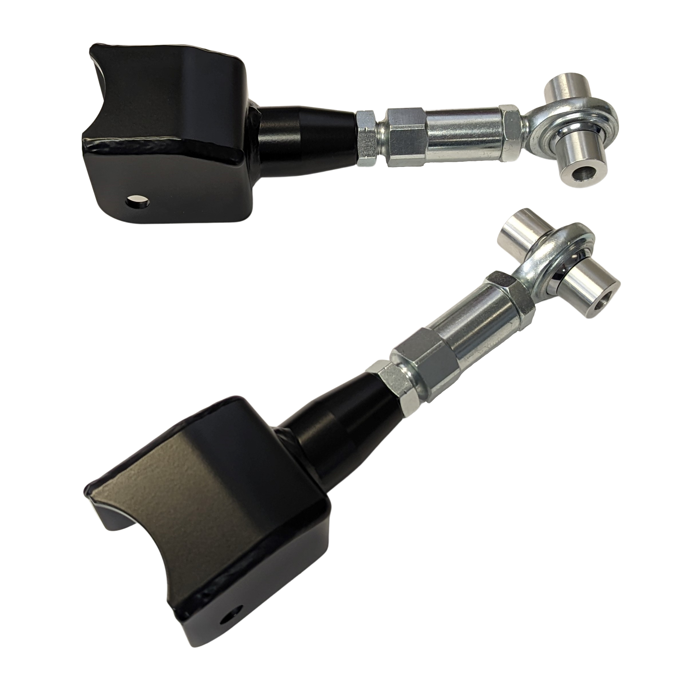 J&M Products 1979-2004 Ford Mustang On-Car Adjustable Upper Control Arm Race - Chrome-Moly Rod Ends (Part #23996)