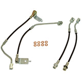 J&M 1996-1998 Ford Mustang Front & Rear Stainless Steel Brake Hose Kit (Part #22551)