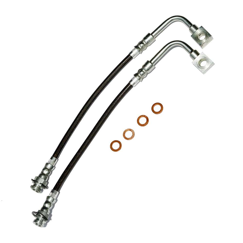 1998-2002 Camaro/Firebird J&M Front Stainless Steel Brake Hose Kit (Part #22506)
