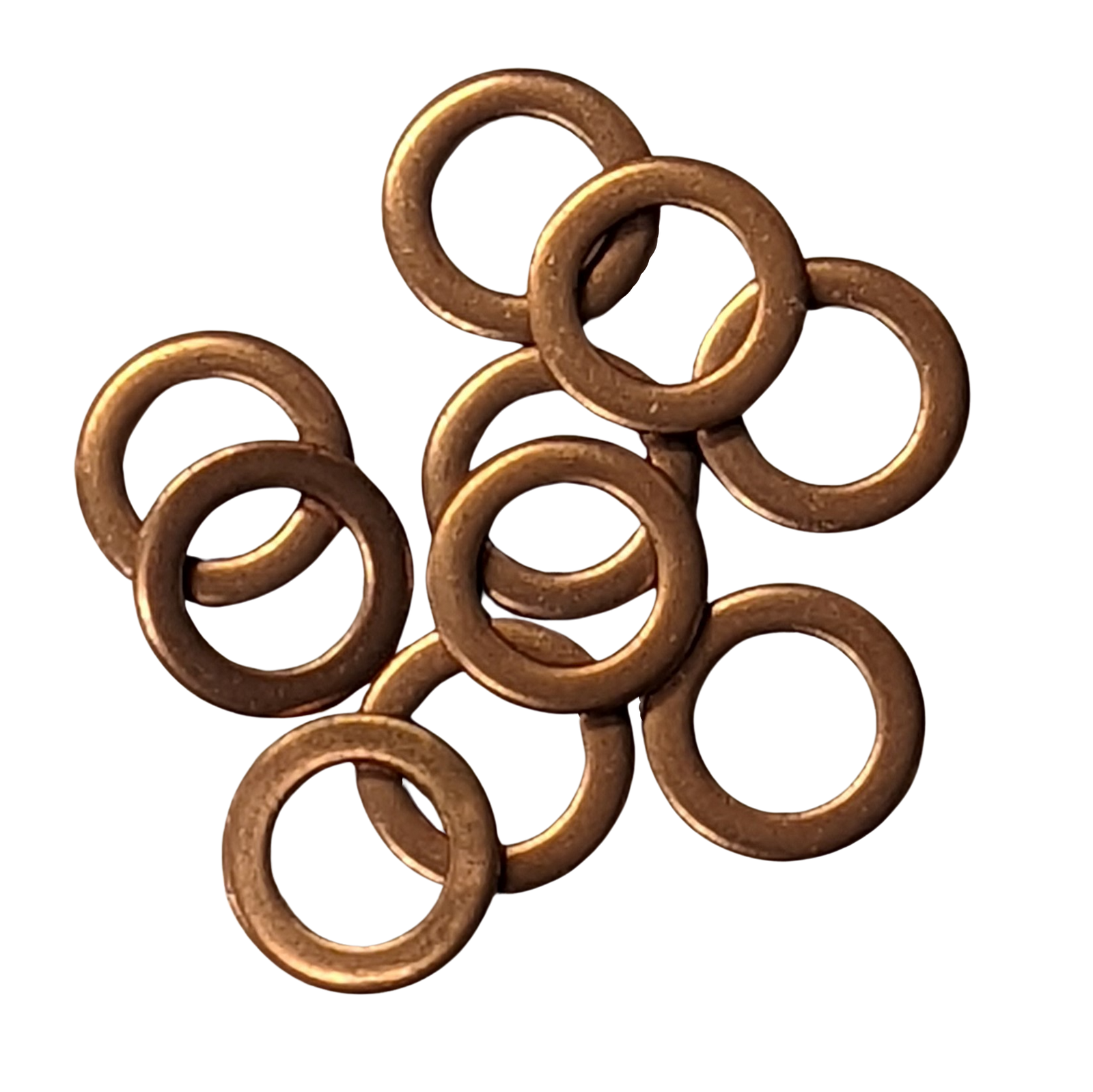 J&M Products Copper Crush Washers - 10mm / 3/8" - 10-Pack (Part #22900)