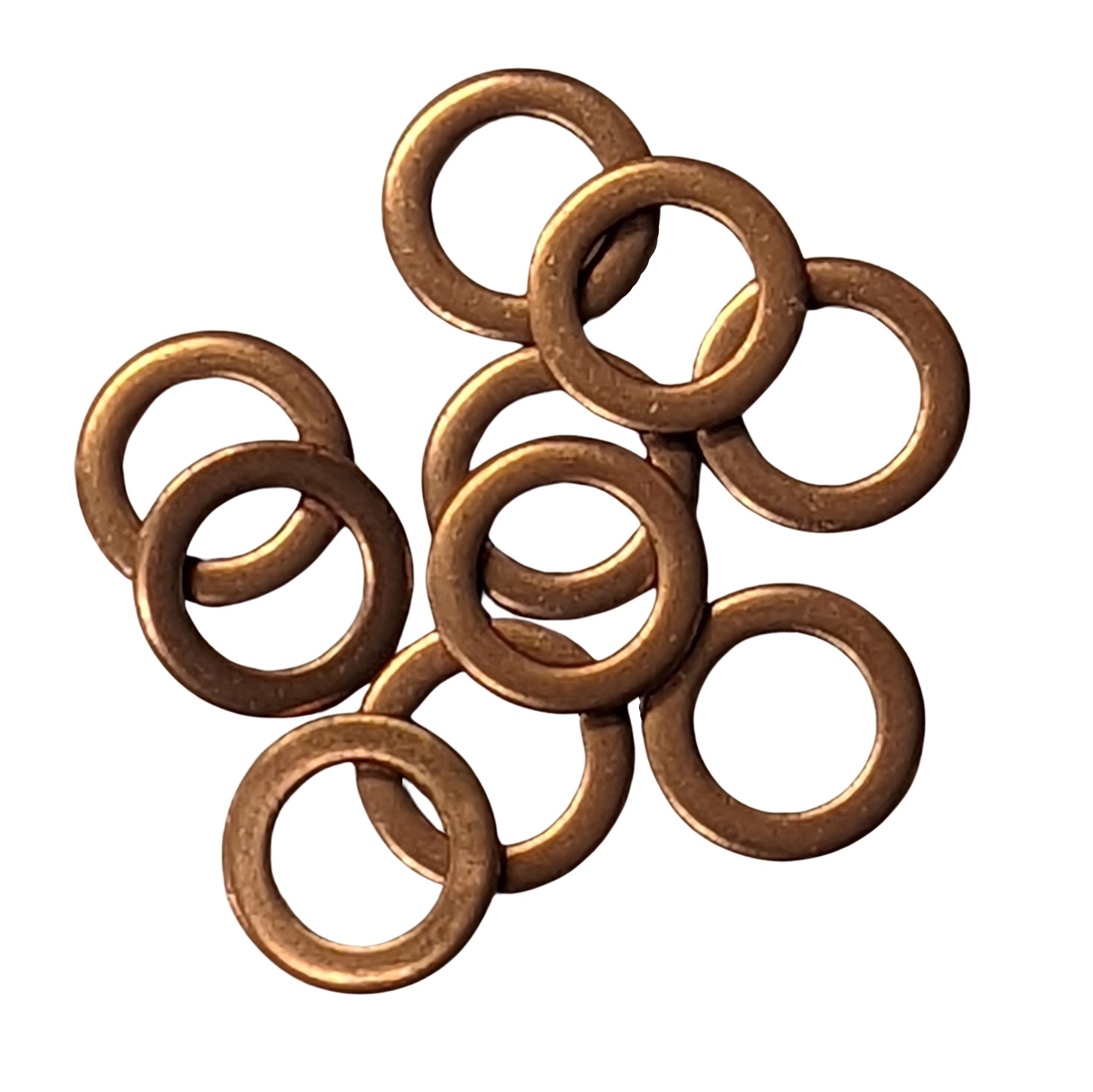 J&M Products Copper Crush Washers - 10mm / 3/8" - 10-Pack (Part #22900)