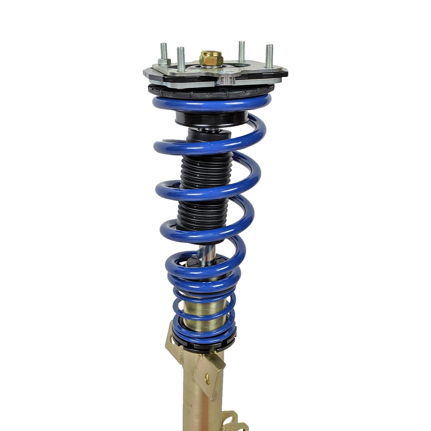 J&M Products 2005-2010 Ford Mustang Ride Height Adjustable Front & Rear Struts and Shocks with Patented Camber/Caster Plates (Part #27005CC)
